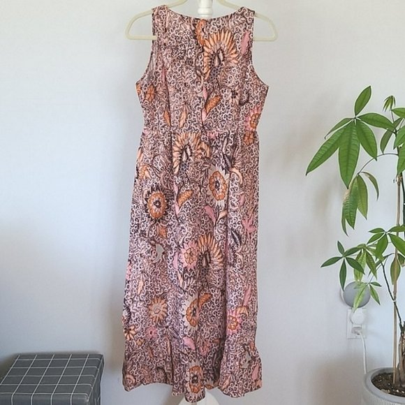 MADEWELL Bali Floral Print Sleeveless Midi Dress - Picture 5 of 12